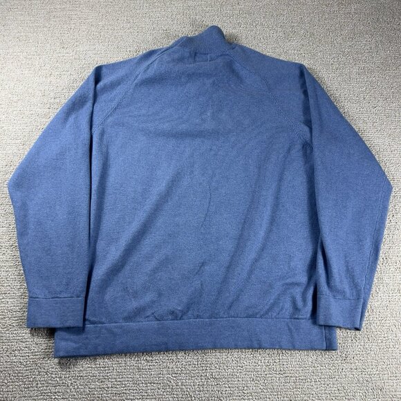 L.L. Bean 1/4 Zip Sweater Blue Men’s Size XL - Picture 7 of 8